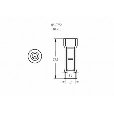 Соединительная гильза изолированная L-27.3 мм нейлон 4-6 мм² (ГСИ(н) 6.0/ГСИ-н 4,0-6,0) желтая REXANT