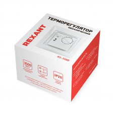 Терморегулятор механический RX-308B, совместим с Legrand серии Valena, белый REXANT