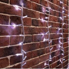 Гирлянда светодиодная Занавес 2х3м 240 LED БЕЛЫЙ прозрачный ПВХ IP65 эффект водопада 24В не соединяется трансформатор в комплекте NEON-NIGHT