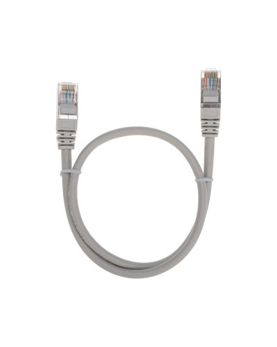 Патч-корд F/UTP, CAT 5e, RJ45-RJ45, 26AWG, LSZH, серый, 0,5м REXANT