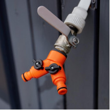 Разветвитель 2-х канальный на кран 1/2'-3/4' ЧЕТЫРЕ СЕЗОНА