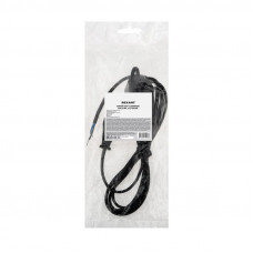 Шнур сетевой с диммером, 2х0,75 мм² 2м черный REXANT