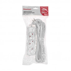 Удлинитель STANDARD 3 гнезда, 5м, 2х1,0мм², б/з, белый REXANT