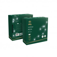 Гирлянда светодиодная Роса с контроллером 30м, 300LED, БЕЛЫЙ, IP20, 230В, зеленый провод NEON-NIGHT