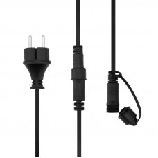 Уличная гирлянда Лофт 10м, черный каучук, 20 прозрачных ламп х 5 LED, влагостойкая IP44