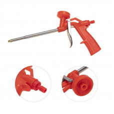 Пистолет для монтажной пены пластиковый усиленный с конфузором и регулировкой-трещоткой REXANT