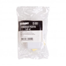 Розетка телефонная внешняя, 1 порт UTP RJ-14 (6P4C), CAT 3 REXANT