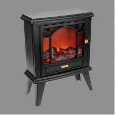 Светодиодный камин Гранд Шале с эффектом живого огня 45х18х56см, работает от батареек 3хС (в комплект не входят) или от USB (в комплекте), черный