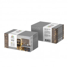 Гирлянда Светодиодный Дождь 3х2 м, свечение с динамикой, прозрачный провод, 230 В, цвет теплый белый