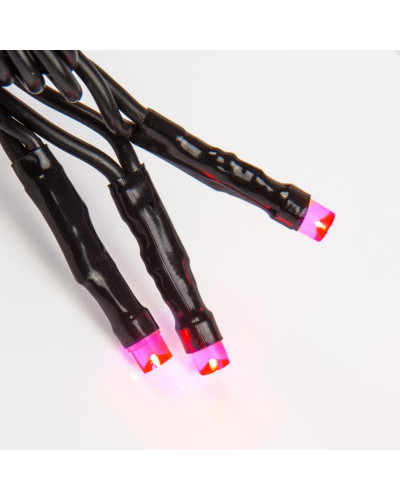 Гирлянда Нить управляемая 10м 100 LED ФИОЛЕТОВЫЙ черный ПВХ IP65 свечение с динамикой 230В контроллер в комплекте NEON-NIGHT