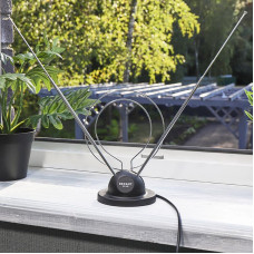 Антенна комнатная телескопическая на подставке «Усы+кольцо», RX-100 REXANT