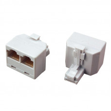 Переходник сетевой LAN, штекер 8Р8С (RJ-45) -2 гнезда 8Р8С (RJ-45) REXANT
