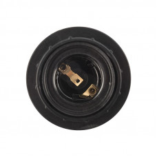 Патрон карболитовый с кольцом Е27 черный, c этикеткой REXANT