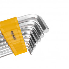 Набор ключей имбусовых HEX KRANZ 2,0-12 мм, CrV, 9 шт., удлиненные