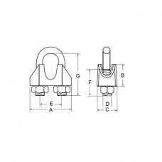 Зажим для троса DIN 741, d=6мм REXANT
