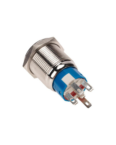 Кнопка антивандальная Ø19 12В(LED) Фикс (5с) OFF-ON/ON-OFF подсв/красная REXANT
