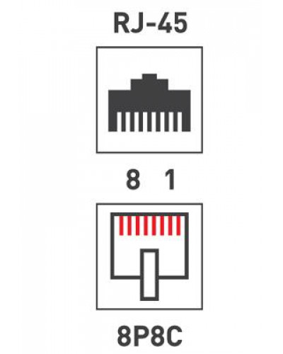 Разъем RJ-45(8P8C) под витую пару, UTP, CAT 6 REXANT