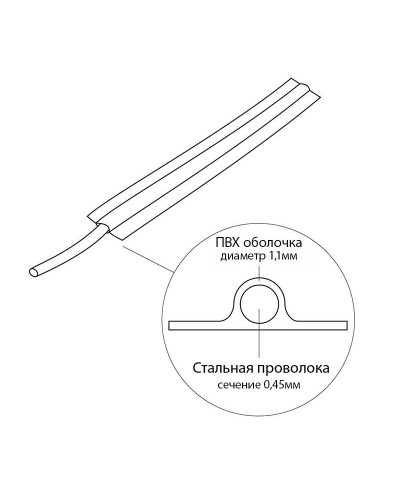 Проволока упаковочная в ПВХ, прозрачная, бухта 250м REXANT