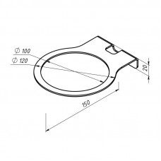 Кронштейн для колонок, настенный, белый REXANT