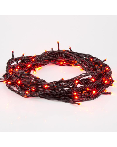 Гирлянда Нить управляемая 10м 100 LED КРАСНЫЙ черный ПВХ IP65 свечение с динамикой 230В контроллер в комплекте NEON-NIGHT
