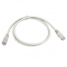 Шнур коммутационный, патч-корд, U/UTP RJ45-RJ45 CAT 5e, PVC, серый, 1м, REXANT