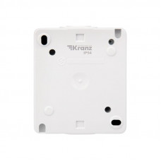 Розетка одноместная INDUSTRIAL IP54 с/з, о/у, белая KRANZ