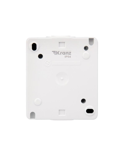 Розетка одноместная INDUSTRIAL IP54 с/з, о/у, белая KRANZ