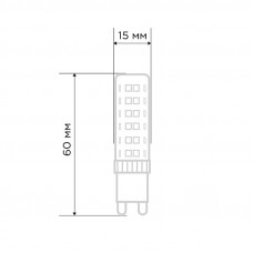 Лампа светодиодная капсульного типа JD-CORN G9 230В 5Вт 6500K холодный свет (поликарбонат) REXANT