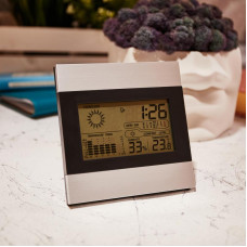 Метеостанция комнатная с алюминиевой рамкой REXANT