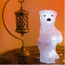 Акриловая светодиодная фигура Медвежонок 12х22х13 см, 4,5 В, 3 батарейки AA (не входят в комплект), 10 светодиодов NEON-NIGHT