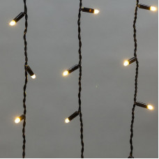 Гирлянда светодиодная Бахрома (Айсикл) 4,8х0,6м 176 LED ТЕПЛЫЙ БЕЛЫЙ черный ПВХ IP65 постоянное свечение 230В нужен блок 303-500 NEON-NIGHT