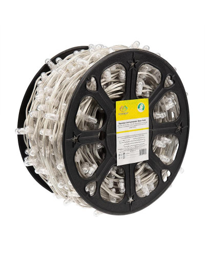 Гирлянда LED Клип-лайт 12 V, прозрачный ПВХ, 150 мм, цвет диодов теплый белый