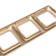 DEA Рамка 3-я горизонтальная Золотой Металлик KRANZ
