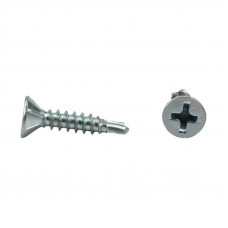 Саморез оконный сверло 3,9х19мм, белый цинк, короб (500 шт/уп) KRANZ