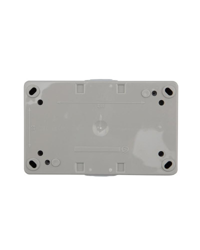 Блок горизонтальный 2 розетки INDUSTRIAL IP54 с/з, о/у, серый KRANZ
