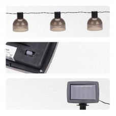 Гирлянда садовая Эбби, 335 см, 3000К, встроенный аккумулятор, солнечная панель, коллекция Лондон REXANT