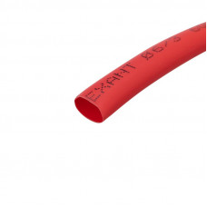 Трубка термоусаживаемая ТУТ нг 6,0/3,0мм, красная, ролик 2,44м REXANT