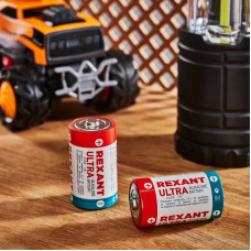 Батарейка алкалиновая D/LR20, 1,5В, 2 шт, блистер REXANT