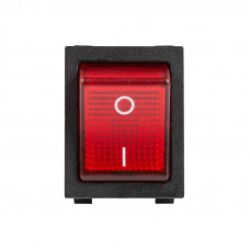 Выключатель клавишный 250V 25А (4с) ON-OFF красный с подсветкой (RWB-502) REXANT