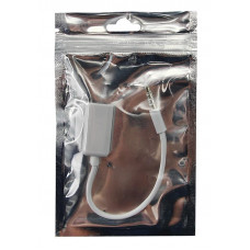 Аудиоразветвитель штекер 3,5мм на 2 по 3,5мм, 0,15м, белый REXANT