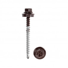 Саморез кровельный 4,8х50мм, окрашенный RAL 8017, короб (150 шт/уп) KRANZ