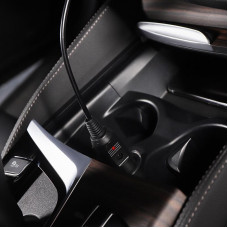 Автозарядка с индикатором (разъем 2.5х5.5) (АЗУ) шнур спираль 1.5 м REXANT