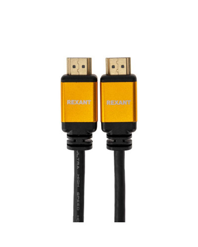 Кабель HDMI - HDMI 2.1, длина 2м, Gold REXANT