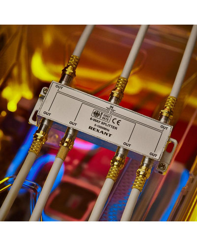 Делитель ТВх6 под F-разъем, 5-1000МГц REXANT