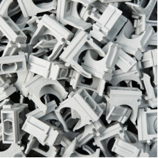 Крепеж-клипса для труб ø20мм, серая (100 шт/уп) REXANT