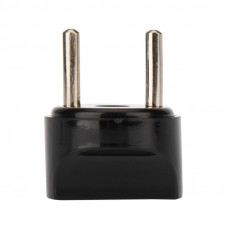 Адаптер сетевой (переходник) с Евро А/F на вилку С1 CEE 7/2 «Питер» 6А б/з черный PROconnect (пакет БОПП 1 шт/уп.)