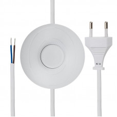 Шнур сетевой с напольным переключателем 2х0,75 мм² 2,5м белый REXANT