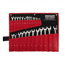 Набор ключей комбинированных 6х32мм, 26 шт, CrV, полированный хром REXANT