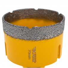 Коронка алмазная профессиональная по керамограниту и железобетону М14, вакуумное спекание, 70мм, для УШМ KRANZ