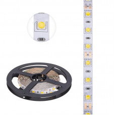 Лента светодиодная 12В, SMD5050, 14,4Вт/м, 60 LED/м, 2700К, 10мм, 3м, для БП с клеммами, IP20 LAMPER